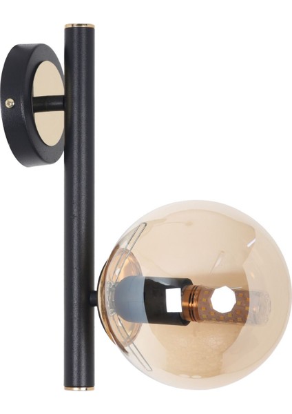Libra Siyah Gold Bal Camlı Aplik