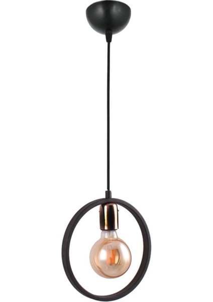 Darya Modern Retro Siyah Renk Salon - Mutfak - Yatak Odası Tekli Avize