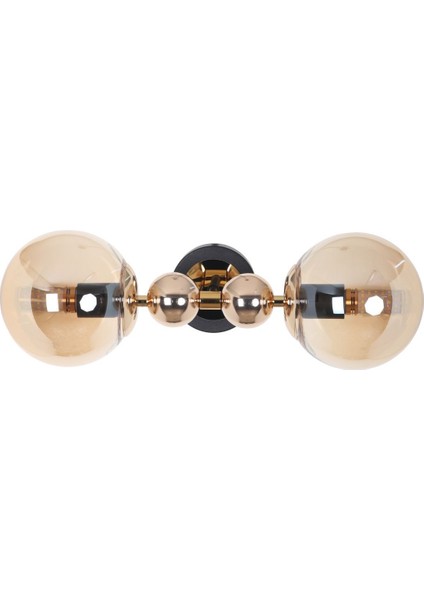 Misket Siyah Gold 2 Bal Camlı Aplik