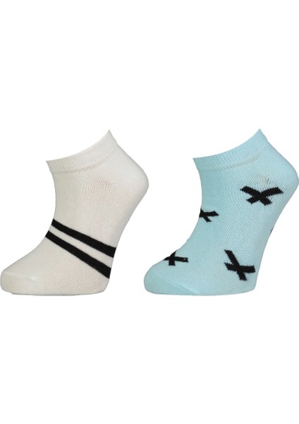 Bibaby Biorganic Çizgili 2'li Yaş Patik Çorap 68429 Ekru