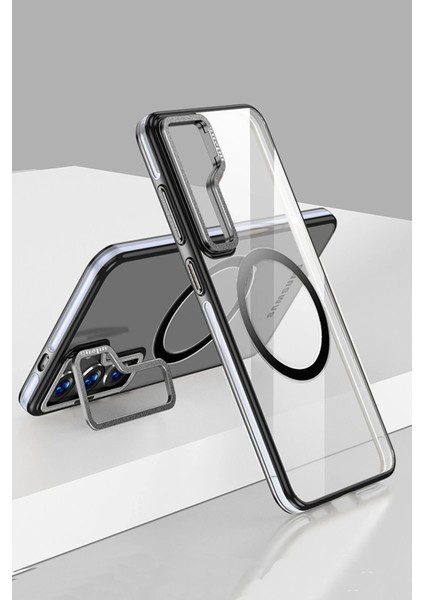 Samsung Galaxy S24 Crystal Magsafe Kapak - Siyah Gnzrz