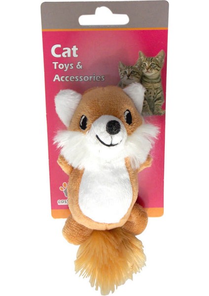 Peluş HışırtıKedi Oyuncağı Tilki 9,5x5 cm