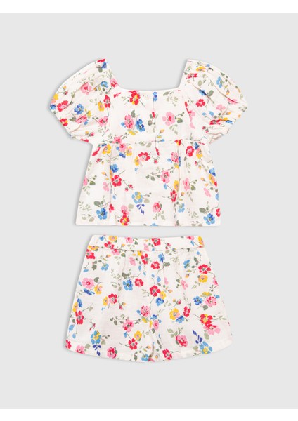 Kız Bebek Çok Renkli Çiçek Desenli Outfit Set modelleri