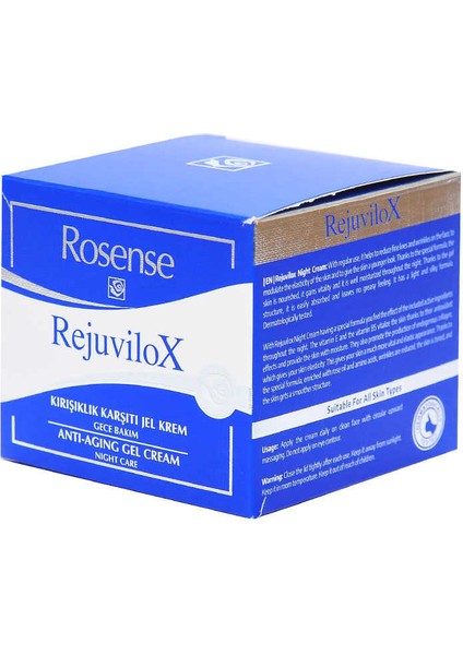 Hsyn Rejuvilox Anti-Aging Gece Bakım Kremi 50ML Akdenizpos Yeni