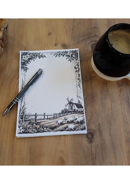 Özel Tasarım Çiftlik Temalı Notepad