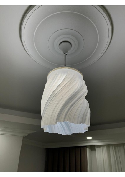 Storm Modern Tekli Beyaz Avize Yatak Odası, Mutfak, Salon, Oturma Odası Aydınlatma