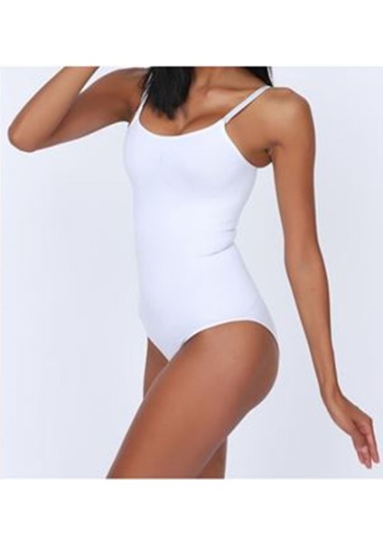 Beyaz Çıtçıtlı Dikişsiz Korse - 755 - Beden Xxl Glstd