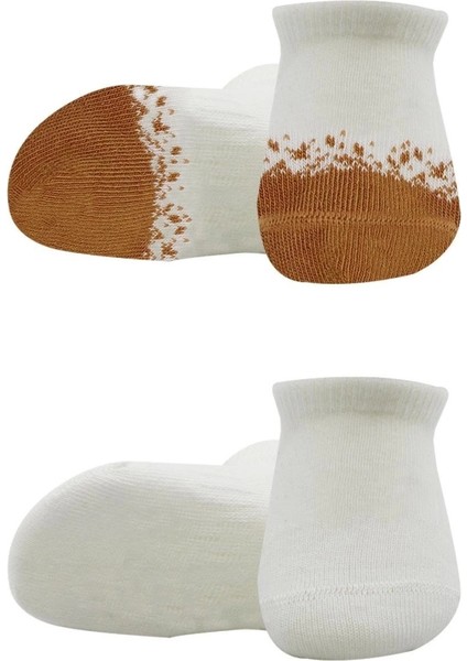 Bistyle 2'li Penye Sneakers Çorap BS20105 Ekru Hardal