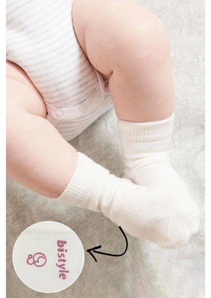Bistyle Puanlı Kaymaz Penye Soket Çorap 3'lü BS10108 Pudra fırsatları