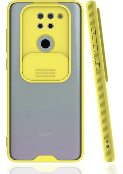 Xiaomi Redmi Note 9 Kılıf Platin Kamera Koruma Silikon - Sarı Gnzrz