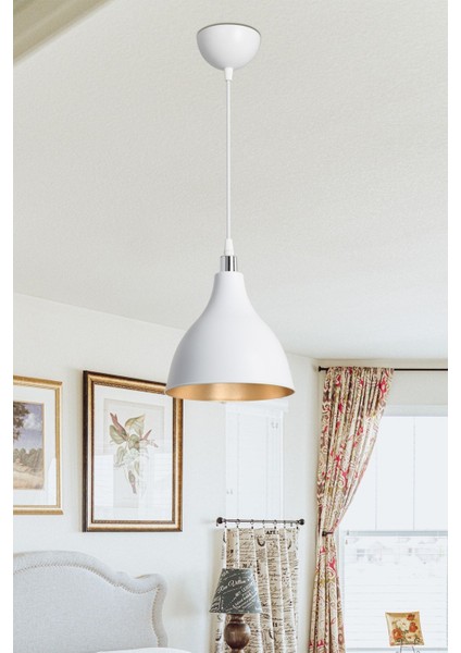 Beyaz Sarkıt Avize Salon Mutfak Koridor Yatak Odası Lamba