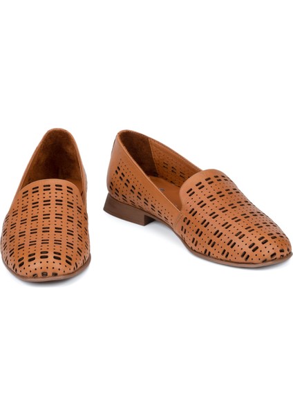 Kadın Deri Günlük Şık Klasik Loafer Babet Ayakkabı