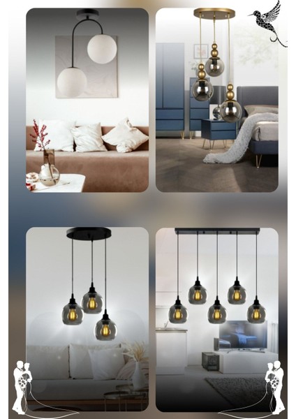 Venüs Özel Set 3 - Çeyizlik Avize - Yatak Odası - Salon - Mutfak - Hol