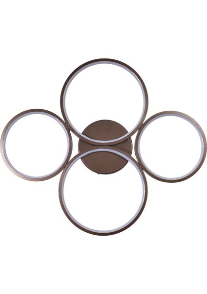 Fernando Modern Tasarım Yatak Odası - Salon - Mutfak Kahverengi Renk Beyaz Ledli 4 Lü LED Avize fiyatları