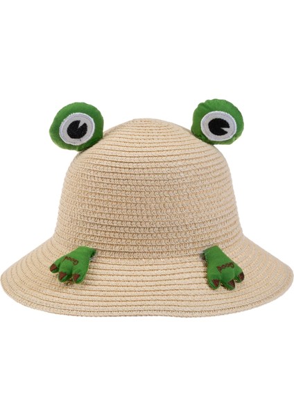 Kitti Bebe Hasır Şapka ( 2-6 Yaş ) Y24700-05 Orta Bej