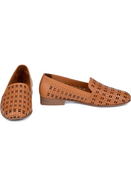 Kadın Deri Günlük Şık Klasik Loafer Babet Ayakkabı