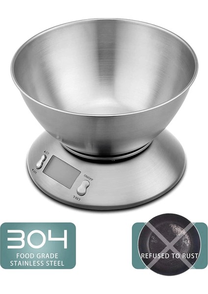 LCD Ekran Elektronik Dijital Mutfak Terazisi Inox Hassas Mutfak Tartısı ( Lisinya )