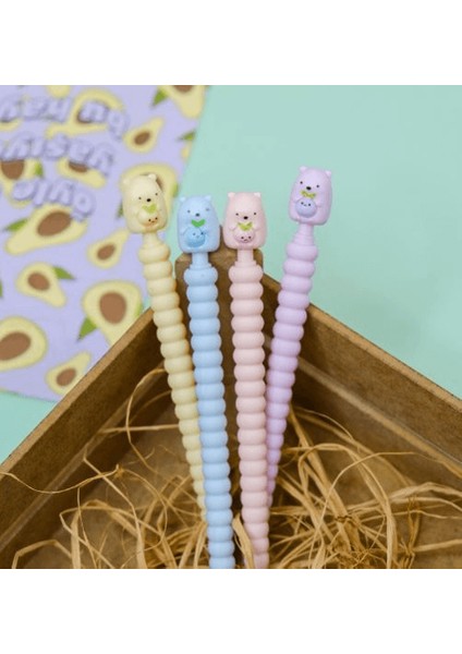 Ayıcık Figürlü Versatil Kalem 0,7mm 4lü Set