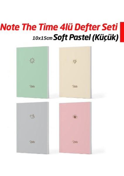 4lü Defter Set Soft Pastel Küçük