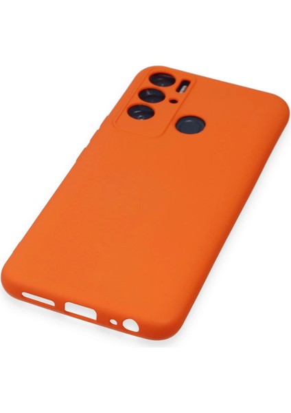 Tecno Pova Neo Kılıf Nano Içi Kadife Silikon - Turuncu Gnzrz