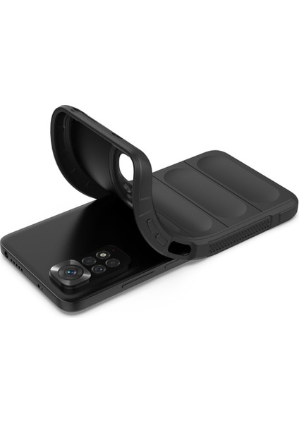 Xiaomi Redmi Note 11S Kılıf Optimum Silikon - Siyah Glstd