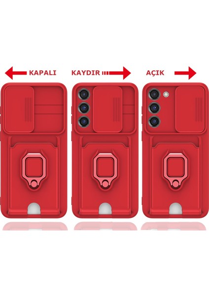 Samsung Galaxy S23 Plus Kılıf Zuma Kartvizitli Yüzüklü Silikon - Lacivert Glstd fırsatları