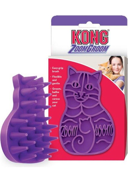 Kedi Tarağı Zoomgroom Mor 11CM Glstd