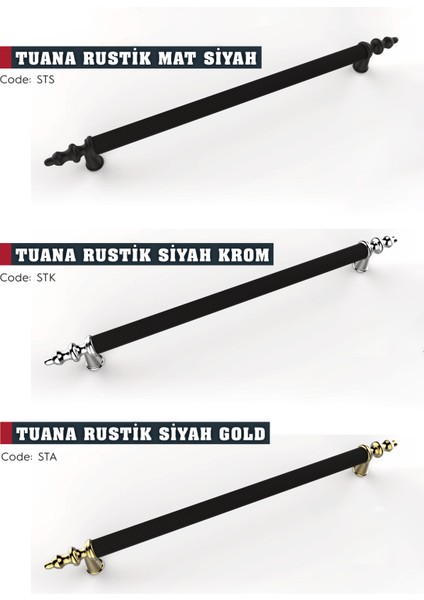 Tuana Rustik Alüminyum Metal Lüks Modern Mobilya Çekmece Mutfak Dolabı Kulpu