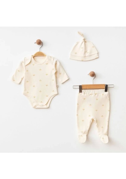 Eslenza Baby 3'lü Zıbın Takım 0038 Bej