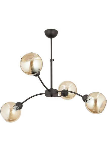 Ecvet 4lü Siyah Modern Oturma Odası Yatak Odası Retro Salon Avize fiyatları