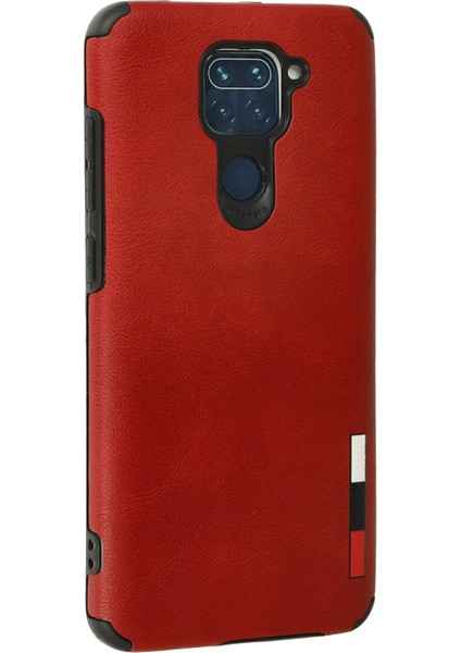 Xiaomi Redmi Note 9 Kılıf Loop Deri Silikon - Kırmızı Gnzrz