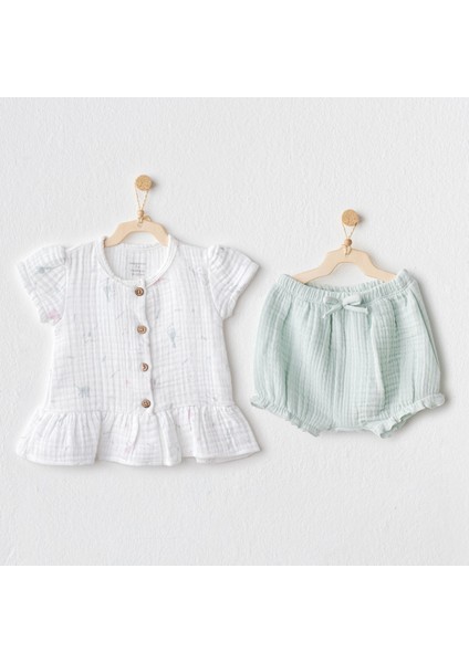 Andywawa AC25509 Love Family Müslin 2'li Zıbın Set Mint