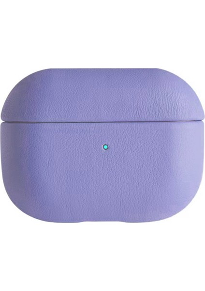 Apple AirPods Pro 2 (2.nesil) 405 Deri Kılıf - Lila Glstd