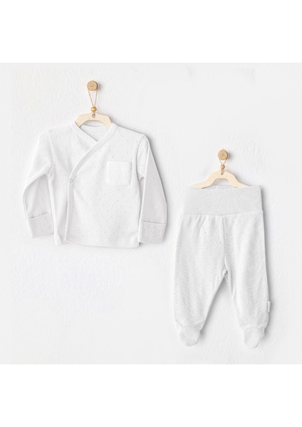 Andywawa AC25557 Side Snap Set 2'li Zıbın Takım White