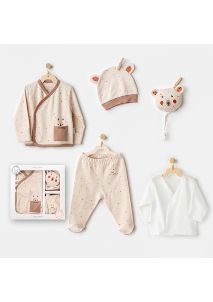 Andywawa AC25020 Adventurous Bear 5'li Hastane Çıkışı Beige