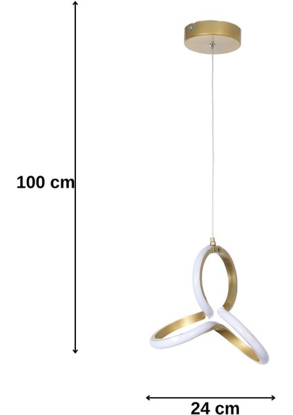 Gül Modern Tasarım Yatak Odası - Salon - Mutfak Eskitme Renk Beyaz Ledli Tekli Avize fiyatları