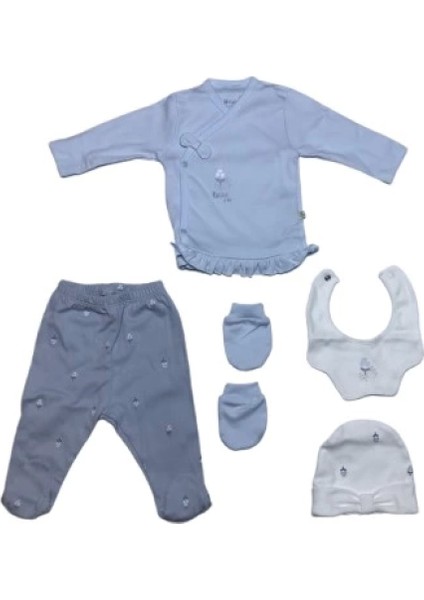 Bibaby Biorganic Love Floral 5'li Hastane Çıkış Seti 62360 Ekru Lila