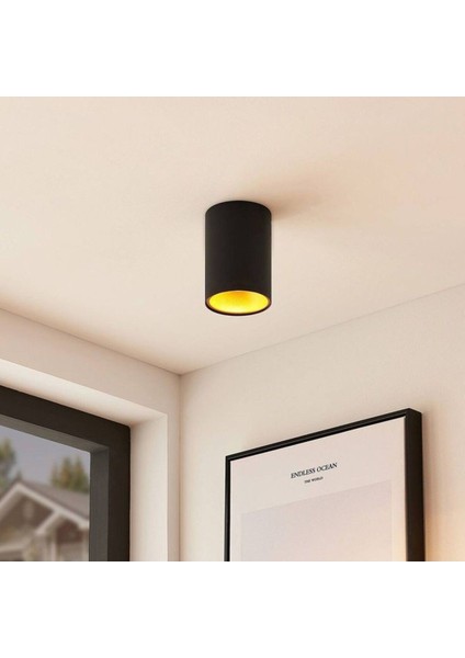 7 Watt Beyaz Işık GU10 Ledli, 10 cm , Alüminyum Kasa Sıva Üstü Dekoratif Tavan Armatürü, LED Aplik