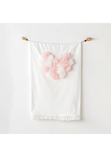 Andywawa AC24502 Petit Love 90X85 Bebek Battaniye Ekru