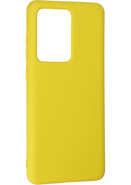 Samsung Galaxy S20 Ultra Kılıf Nano Içi Kadife Silikon - Sarı Gnzrz