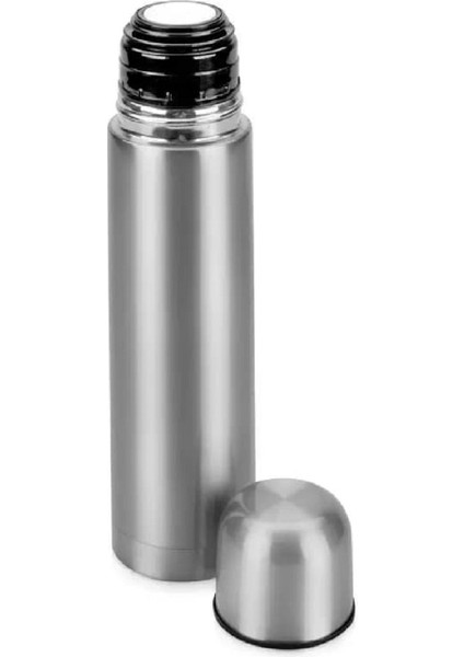 Büro Ev Ofis Yazlık Kamp Için 1lt Korumalı Çelik Çift Kapak Aç Kapa Düğmeli Termos fırsatları