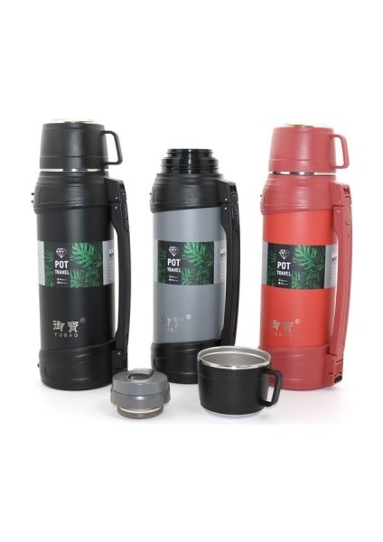 Büro Ev Ofis Yazlık Kamp Için 2lt Paslanmaz Çelik Çift Katman Termos