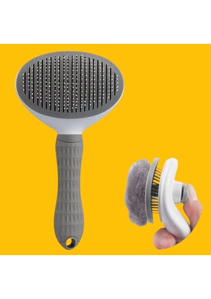 Pratikaı Kendini Temizleyebilen Ergonomik Saplı Kedi & Köpek Tüy Toplayıcı | Konforlu & Etkili