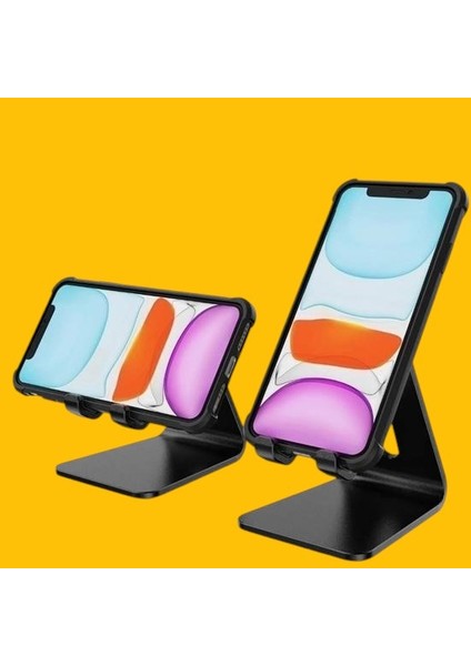 Siyah Aynalı Katlanabilir Cep Telefonu Standı | Taşınabilir & Ayarlanabilir