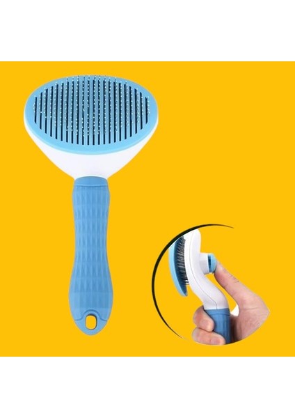 Pratikaı Kendini Temizleyebilen Ergonomik Saplı Kedi & Köpek Tüy Toplayıcı | Konforlu & Etkili