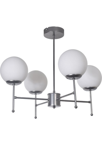 Axel Modern Tasarım Salon Yemek Yatak Odası Mutfak Renk Camlı Sarkıt 4 Lü Avize