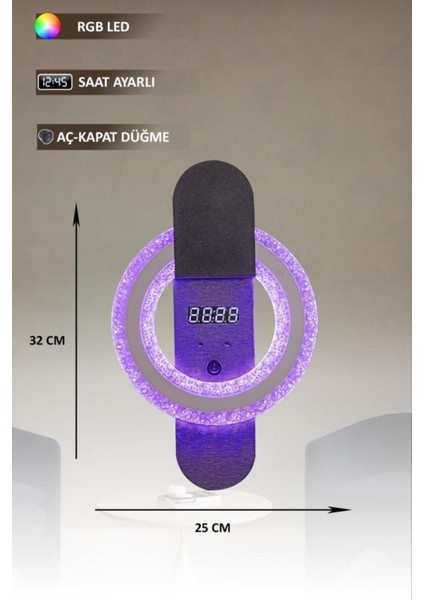 T8239 Siyah Rgb LED Avize