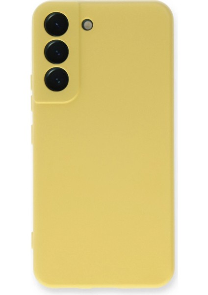 Samsung Galaxy S23 Kılıf Nano Içi Kadife Silikon - Sarı Gnzrz