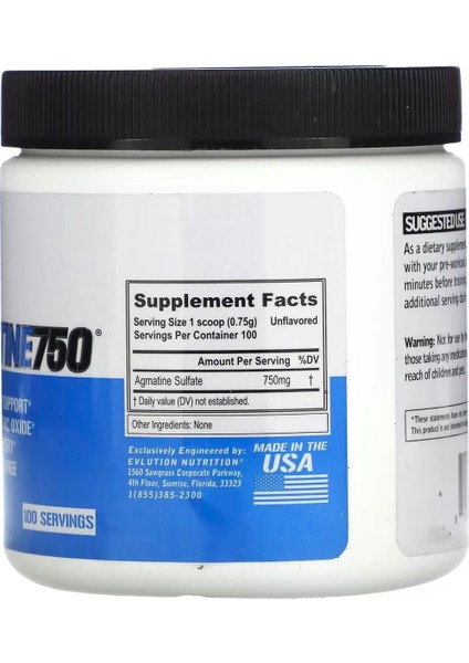 Agmatine Nitric Oxide 750 mg 100 Servis modelleri