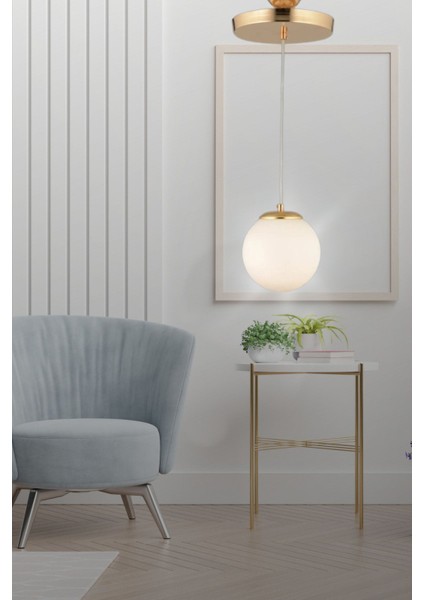 Siva 1'li Modern Hakiki Camlı Gold Sarkıt Avize - Yatak Odası - Salon - Mutfak - Hol